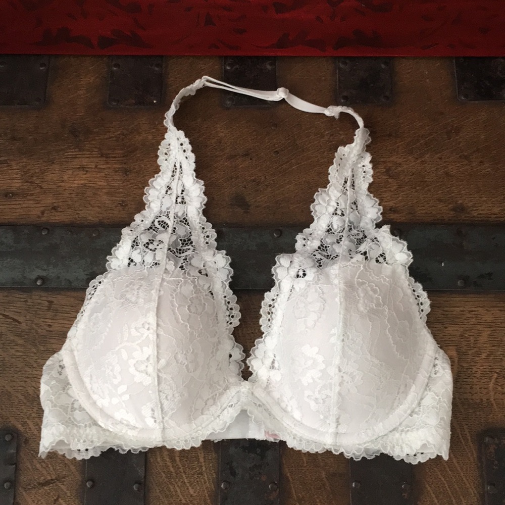La Senza Halter Top White Lace Bras